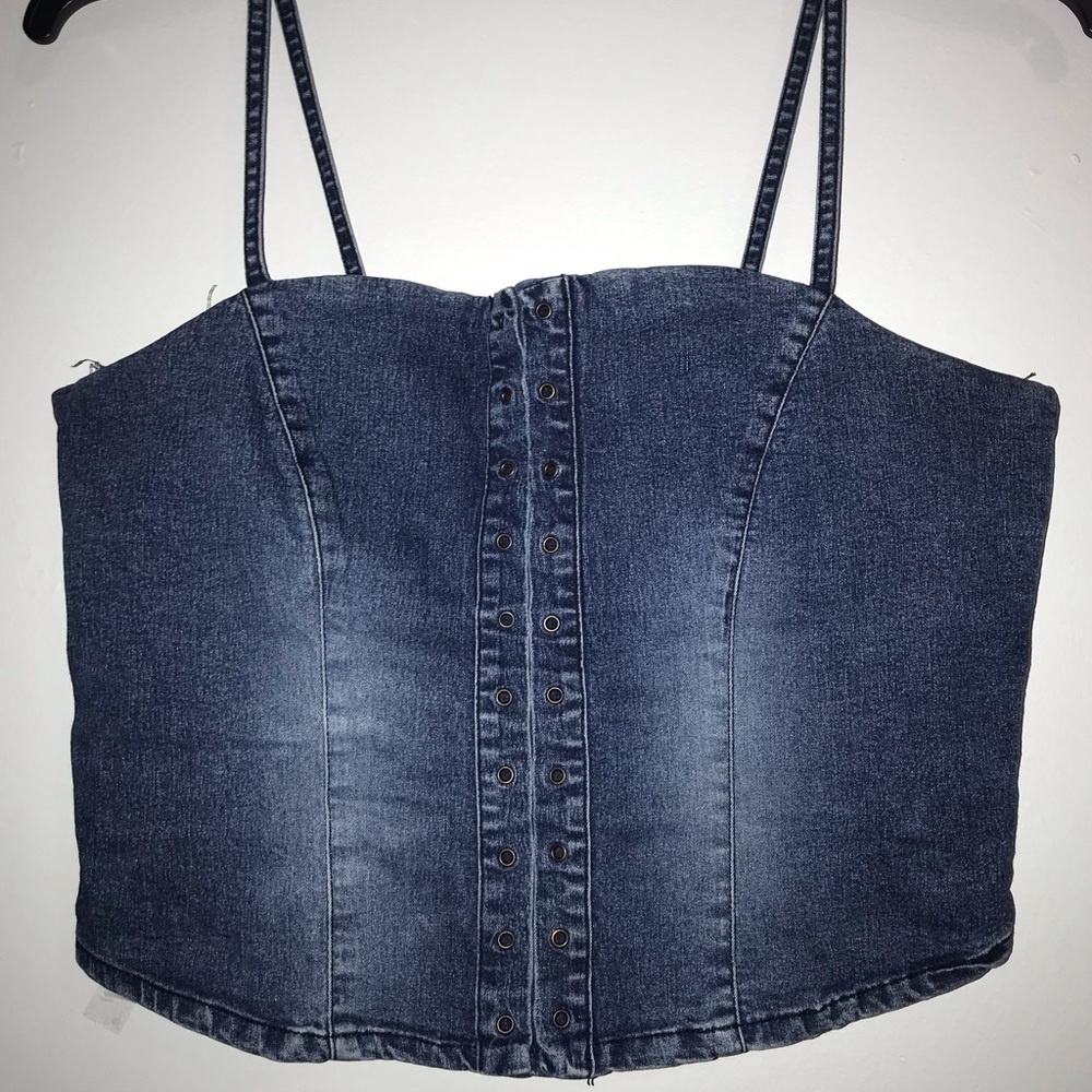 UNIQUE JEANS 90s style denim tank top